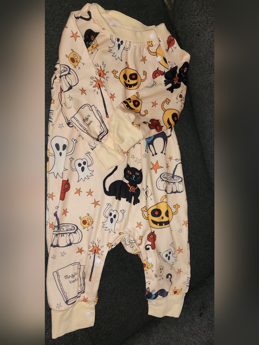 Baby Romper Pre-owned 3/6 Months Ghost Cat Pumpkin
